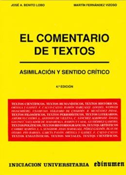 Imagem de EL COMENTARIO DE TEXTOS - 4ª ED