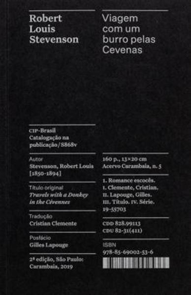 Picture of VIAGEM COM UM BURRO PELAS CEVENAS - COLECAO ACERVO - 2ª ED